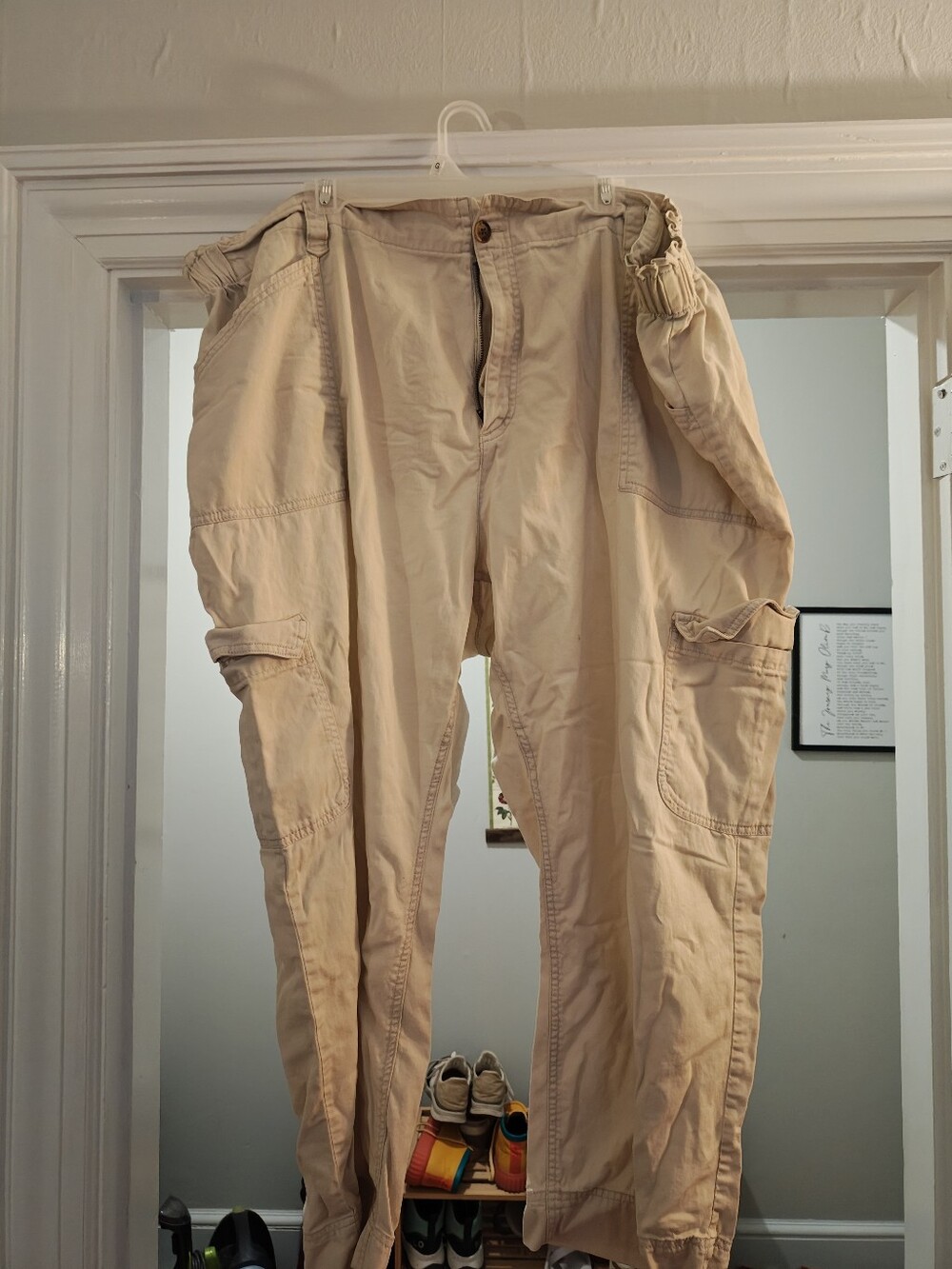 Old Navy Plus Women's Cotton Light Beige Cargo Pants